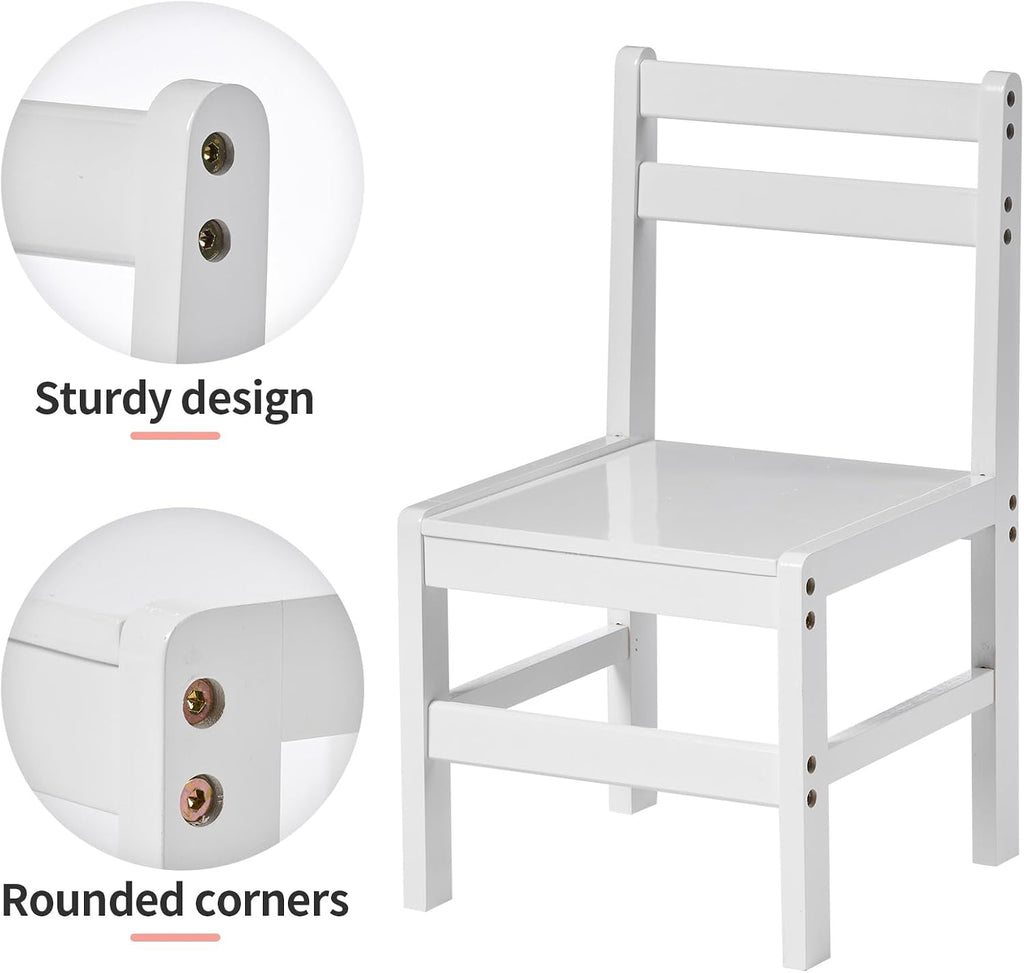 Bamboo Toddler Desk and Chair Set with Lift-Top Storage, Kids Study Table with Hutch and Bookshelf, Writing Reading
