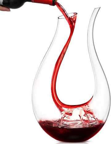 Wine Decanter,Red Wine Carafe,Wine Aerator,100% Hand Blown Lead-free Crystal Glass,Wine Decanters and Carafes,Wine
