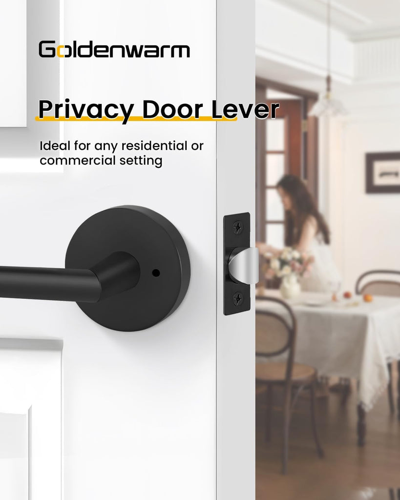 Black Door Handles Interior, Privacy Matte Black Interior Door Handles - Door Lever