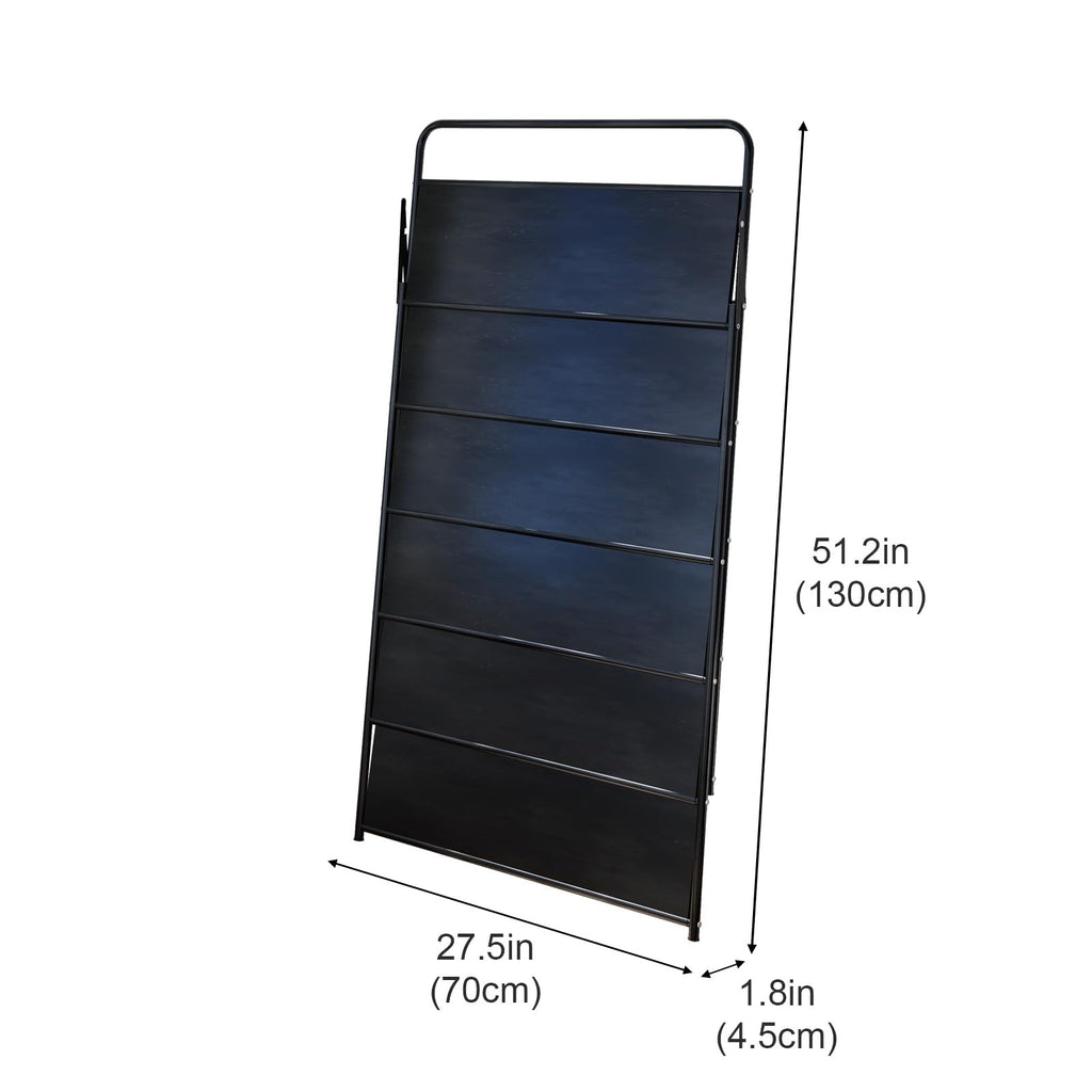 6 Tier No-Assembly Shoe Rack, Foldable Shoes Rack Organizer Without Installation, Portable Solid Metal Shoe Shelves