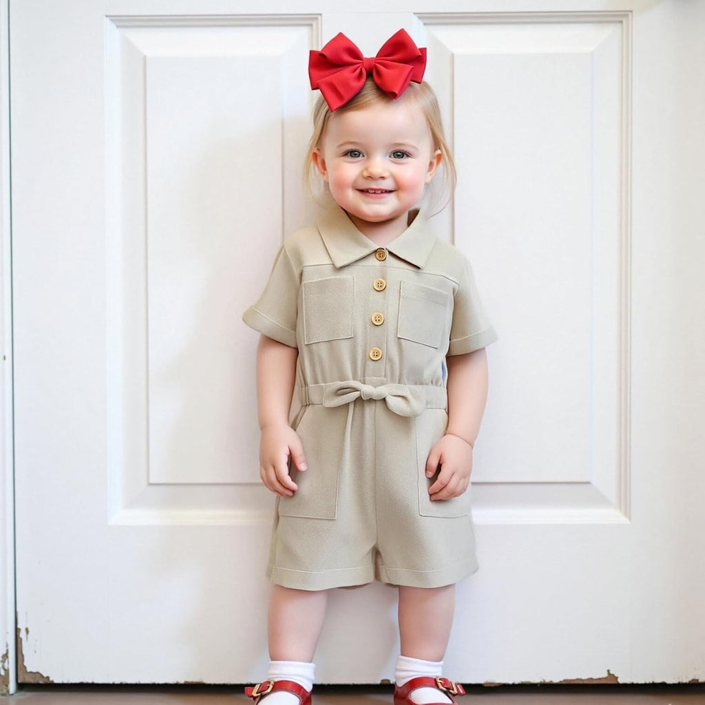 Summer Toddler Girl Jumpsuit Shorts Little Girl Overalls Clothes Baby Jean Romper Jumpsuit One Piece Outfit