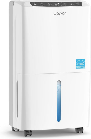 2000 Sq. Ft 34 Pints 2025 Most Efficient Energy Star Dehumidifier for Home and Basement with Auto or Manual Drainage