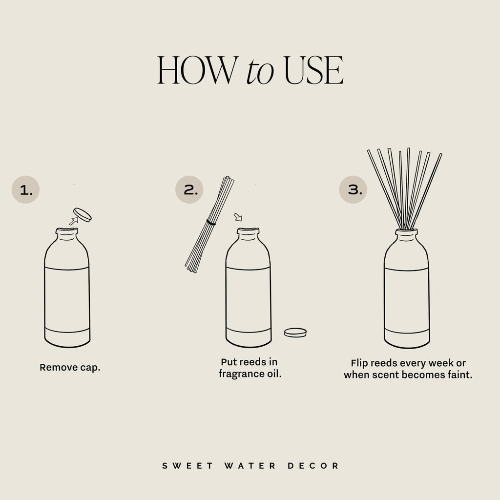 Cashmere and Vanilla Reed Diffuser - Room Decor Aesthetic with Long-Lasting Premium Fragrance of Milky Coconut