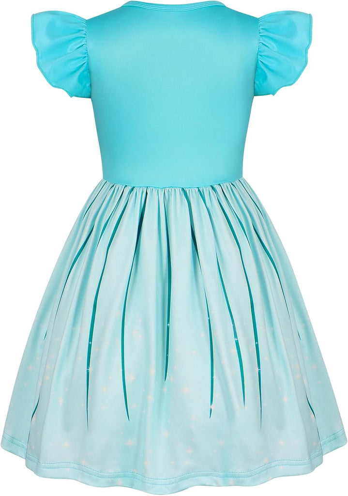 Princess Dress Girl A-line Casual Dresses Toddler Twirl Skater Dress