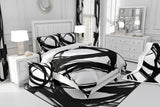 Erosebridal Black and White Abstarct Queen Comforter Set for Adult Women Men