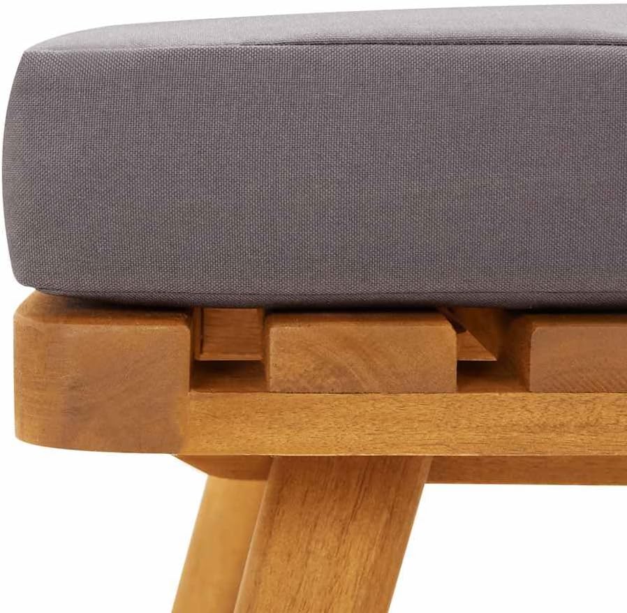 Patio Footstool, Coffee Table Outdoor Footstool, Modular Seat with Tea Table, Outdoor Furniture Set for Garden