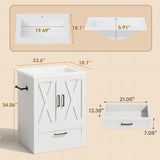 24" Bathroom Vanity with Sink, Bathroom Storage Vanity Sink Cabinet with 2 Doors ＆ 1 Drawer Space