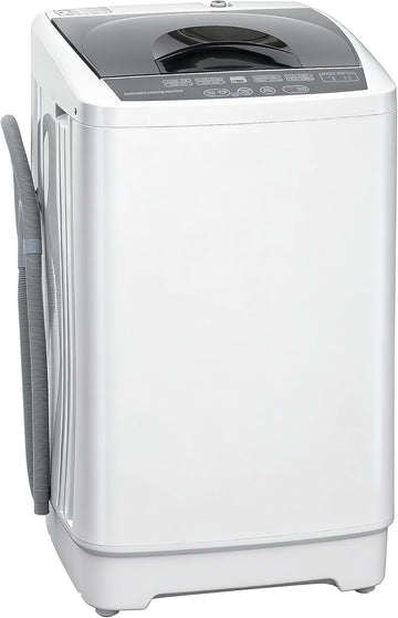 Portable Washing Machine, 1.3 Cu. Ft. Compact Washer with 8 Programs, 6 Water Levels, LED Display, Child Lock, Drain
