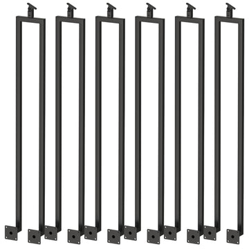 6 Pack U Shape 39.6" Stair Balusters with Adjustable Top Bracket for Staircase Interior, Side Mount Industrial