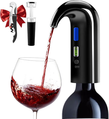 Electric Wine Aerator,Decanter,Whisky Dispenser,Pourer - Black