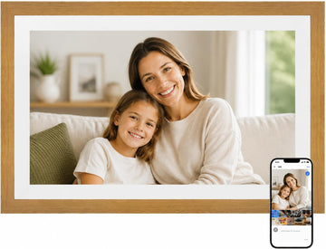 15.6 Inch Smart Digital Picture Frame with Wi-Fi 6, 64GB Storage, IPS Touch Screen, Auto-Rotation, Music Sync