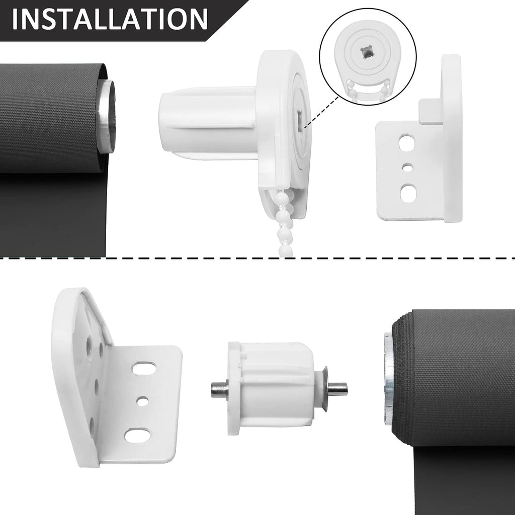 Window Roller Blinds and Shades, Thermal Insulated Window Blinds Easy to Install Blackout Roller Blinds with Chain Cord