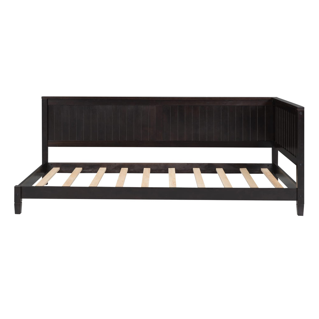 Twin Size Daybed Wood Sofa Bed, Espresso