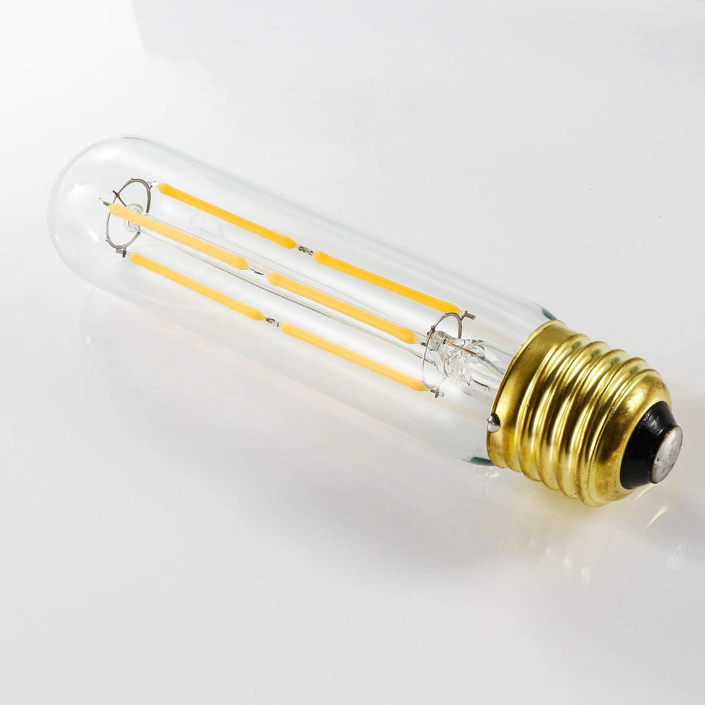 T10 Led Bulb,Dimmable 6W Led Tubular Bulbs, Soft White 3000K, 60 Watt Incandescent Bulb Equivalent, 3000K Soft White