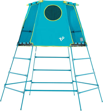Explorer 2 Jungle Gym Climbing Set with Adjustable Steel Frame, Weather-Resistant Canopy & Platform, Outdoor Playset