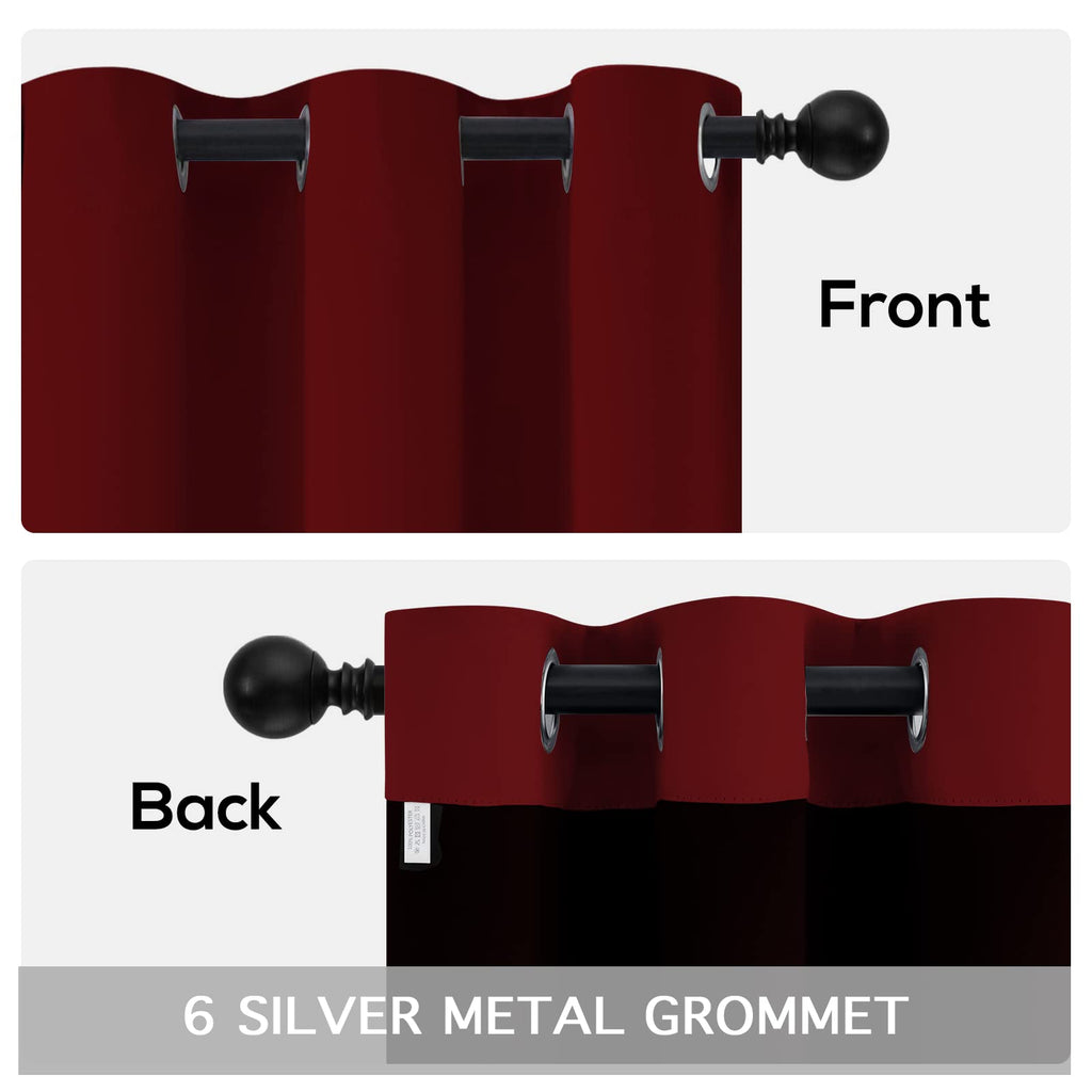 Burgundy Red Blackout Curtains 84 Inch Length 42" Wide