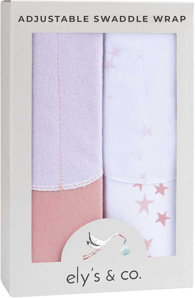 Adjustable Swaddles, Baby Swaddles, Swaddle Sack for Baby Girl, 100% Cotton, 2 Pack (Dusty