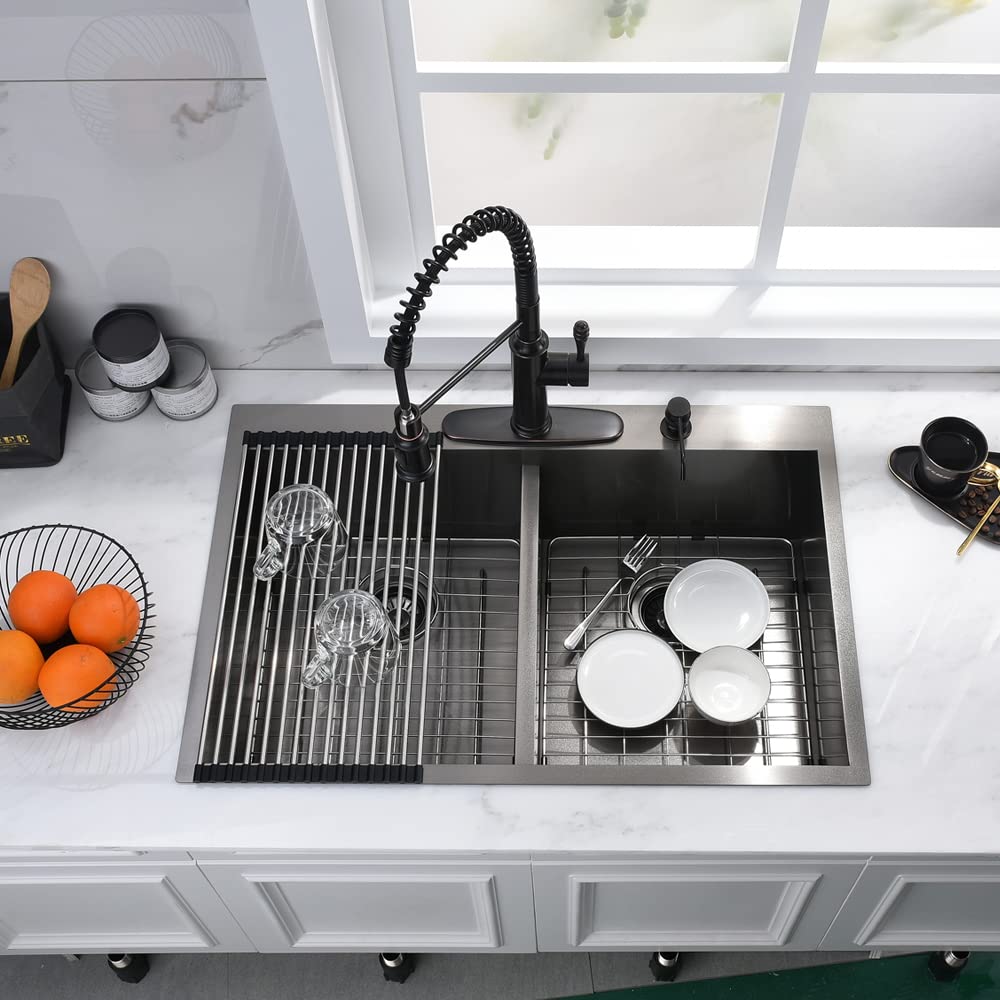 33x22 Drop Sink Double Bowl 50/50 Stainless Steel