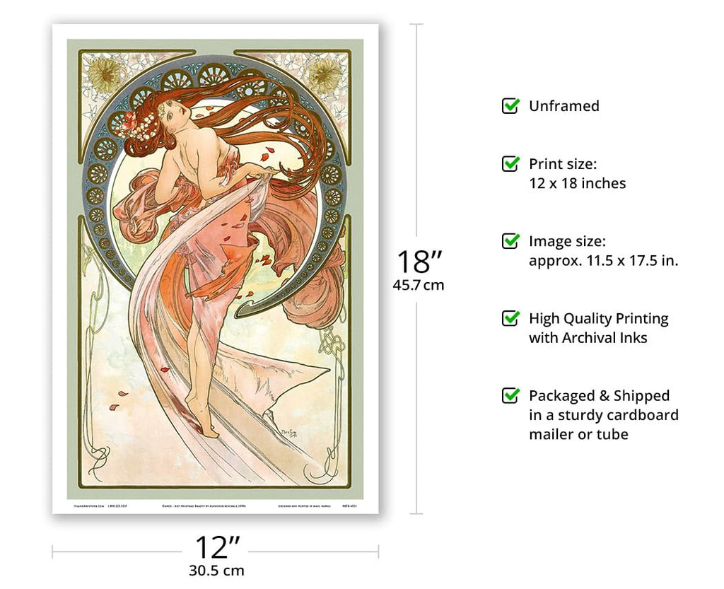 Dance - Art Nouveau Beauty Poster Print
