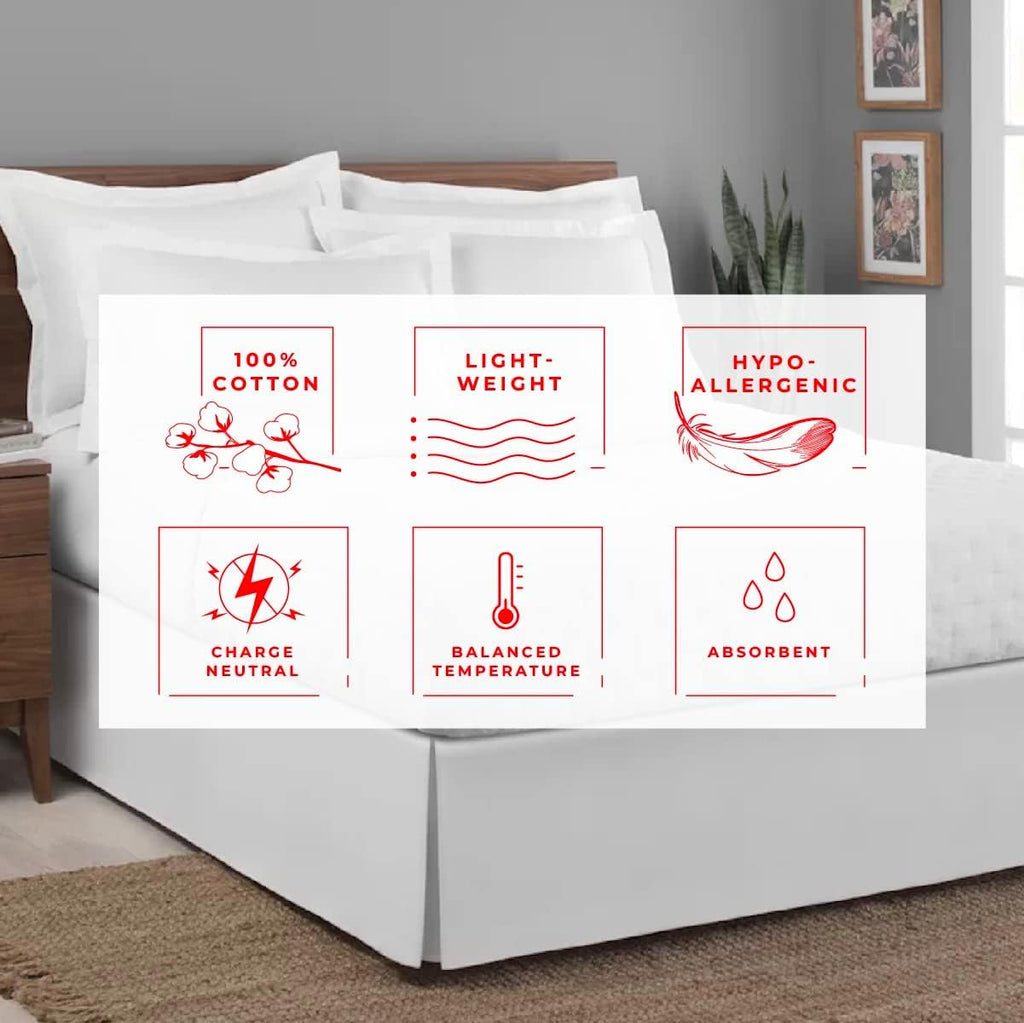 Beddings Split Corner Bed Skirt 16 Inch Drop 100% Natural Cotton Wrinkle and Fade Resistant
