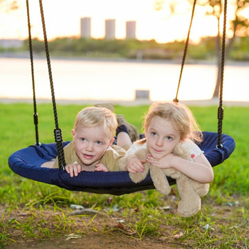 Saucer Swing - 40 Inches Tree Swing for Kids & Adults, Heavy-Duty 700lbs Capacity, Eco-Friendly Hanging Bird Nest