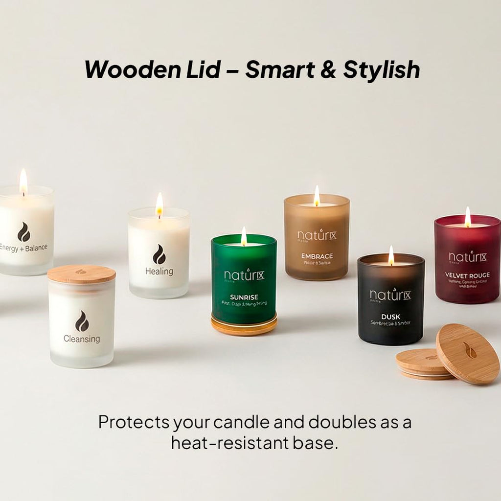 Cleansing Scented Candles | Sage & Palo Santo | Natural Non Toxic Soy Candles with Essential Oils | 50 H Long Burning