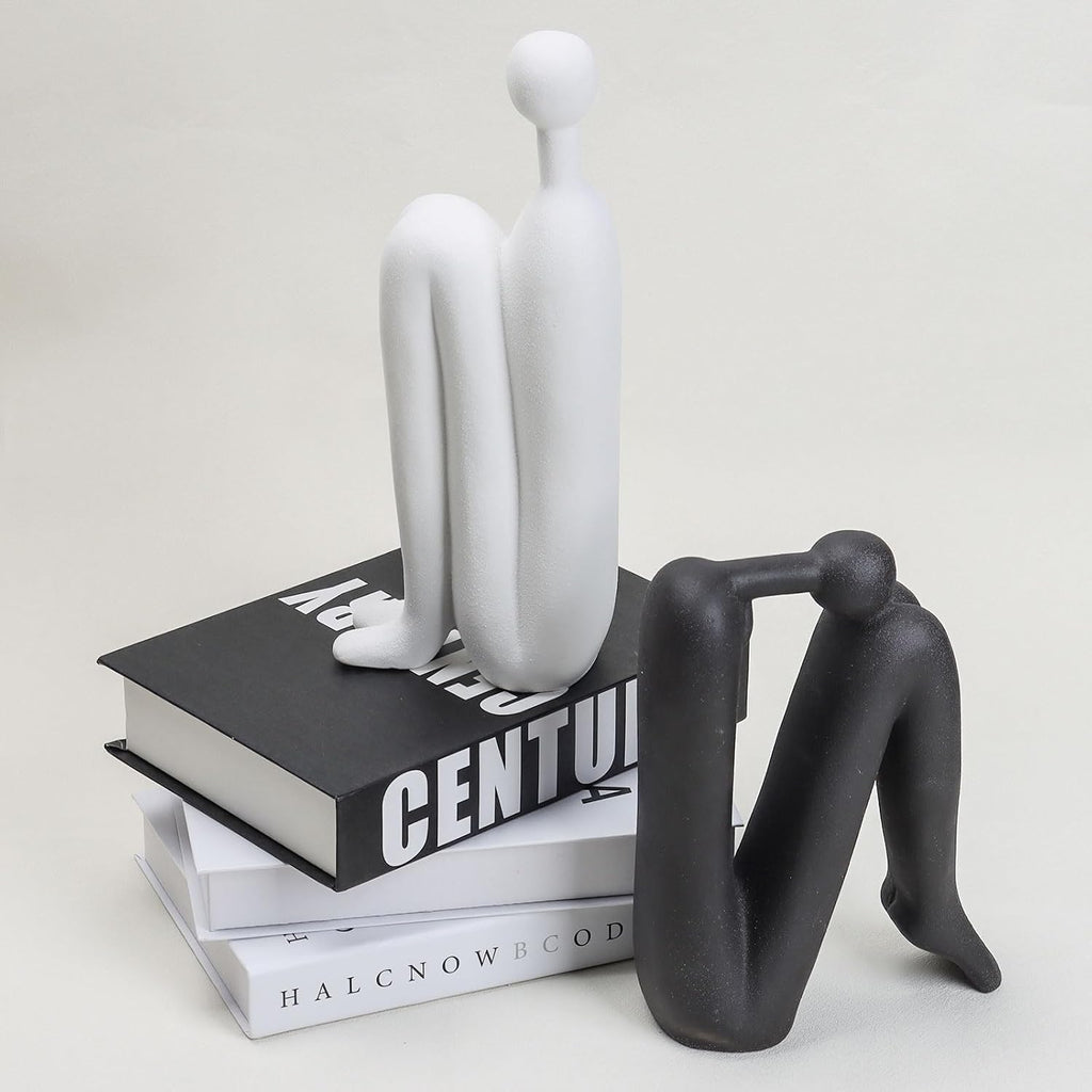 Ends Decorative for Shelves- Modern Bookends for Bookshelf Decor, Heavy Duty Book Holder and Book Stopper, Stylish