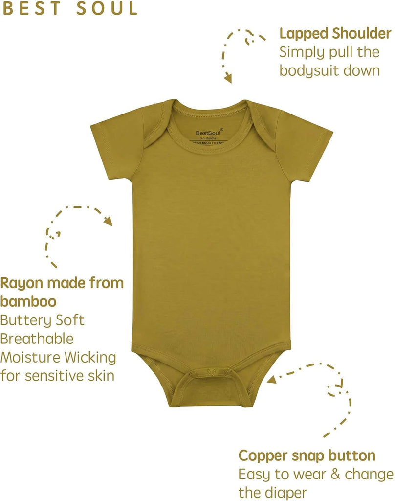 Baby Solid Bodysuit - Short Sleeve Long Sleeve Pack