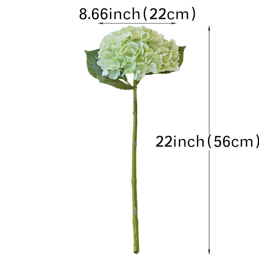 22in Soft Real Touch Hydrangea Artificial Flowers, Large Long Stem Latex Faux Flowers for Wedding Bouquet, Party
