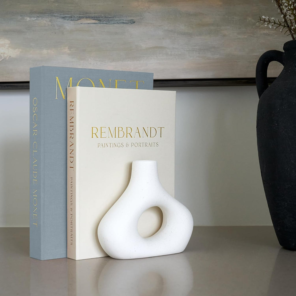 Beautiful Decorative Books - Set of 2 Linen Boxes Enhance Your Coffee Table, Bookshelf or Mantel Decor - Stylish