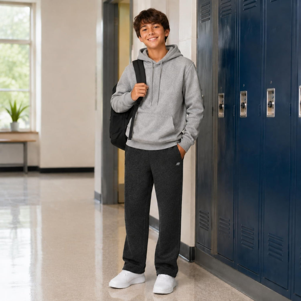 Boys Active Sweatpants 3 Pack -Athletic Joggers Pull-On Sweats
