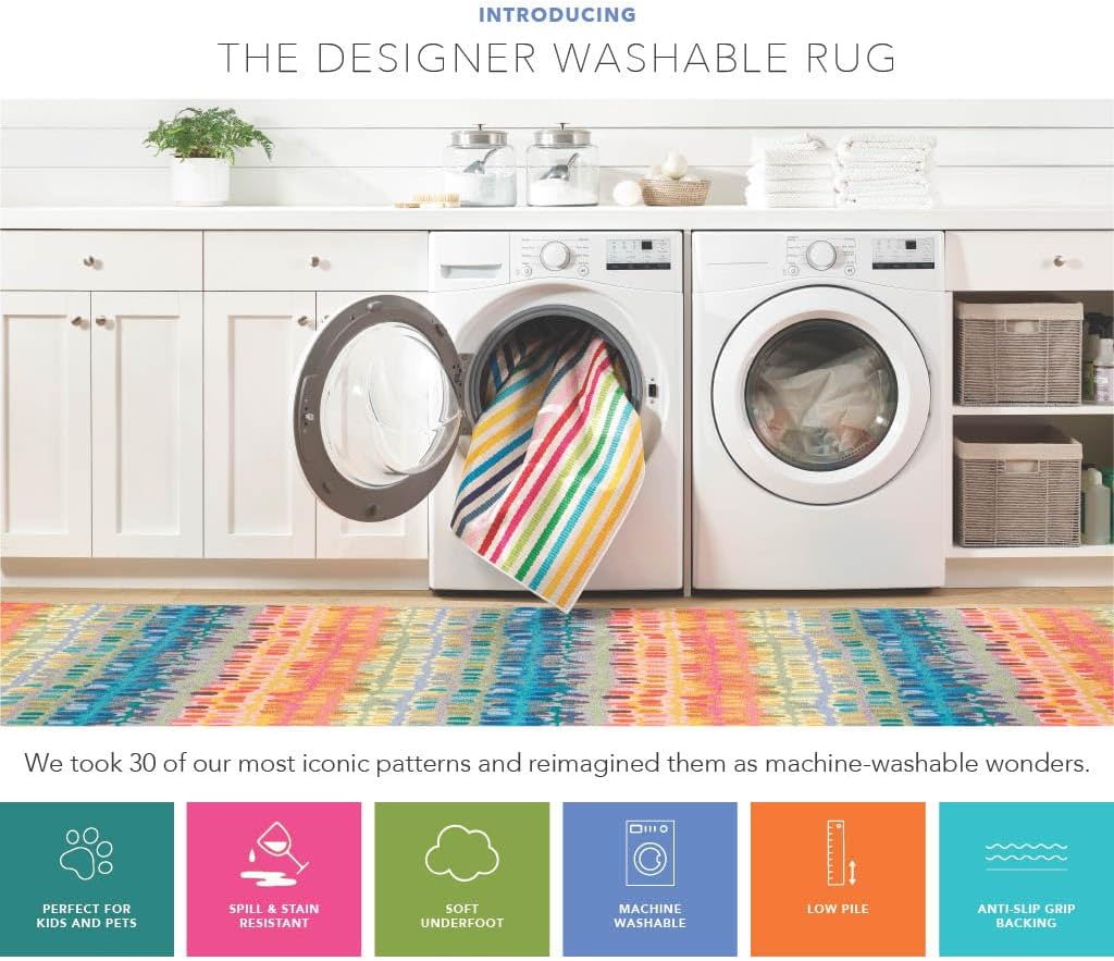 Hartley Natural Plaid Washable Rug