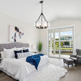 6-Light 19.69'' Dimmable Modern Drum Candle Chandelier