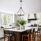 6-Light 19.69'' Dimmable Modern Drum Candle Chandelier