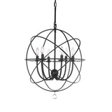 6-Light Dimmable Globe Chandelier