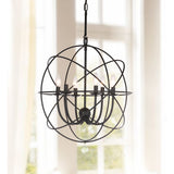 6-Light Dimmable Globe Chandelier