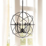 6-Light Dimmable Globe Chandelier