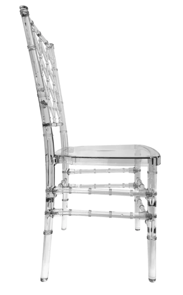 Clear Resin Crystal-Clear Diamond Back Chair - 2 Pack