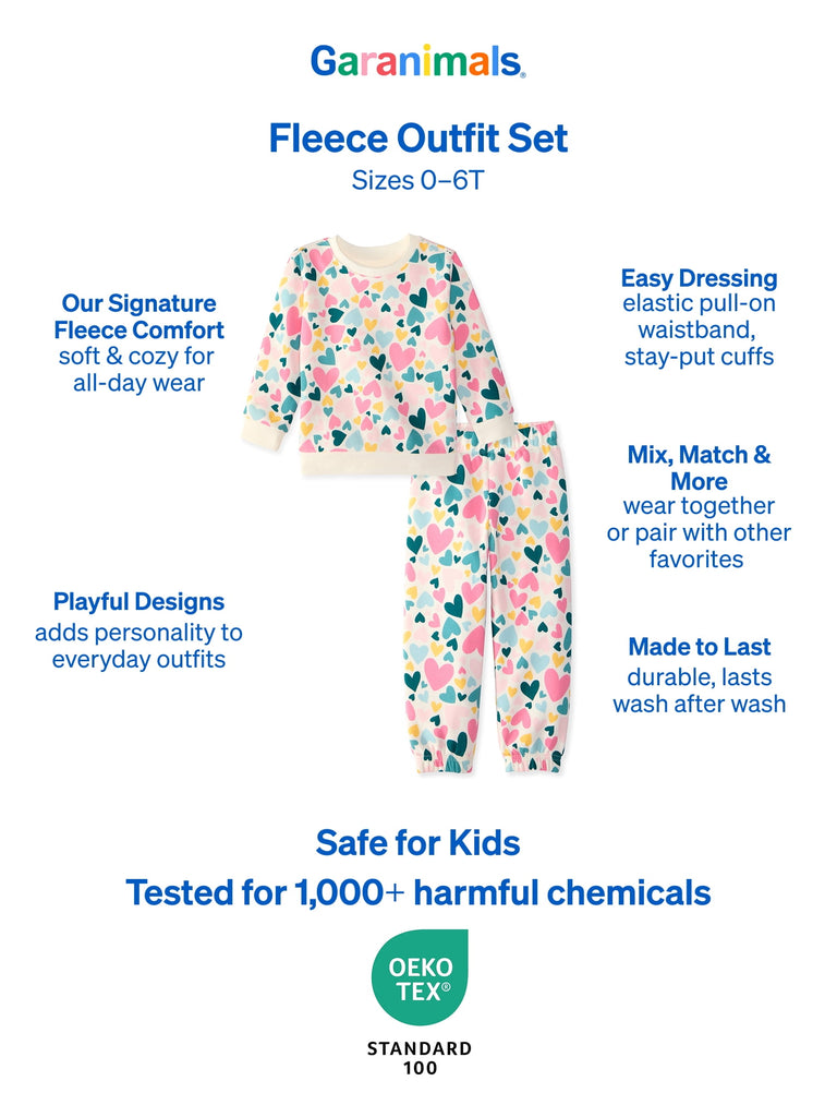 Baby & Toddler Girl Outfit Set, 2-Piece Fleece