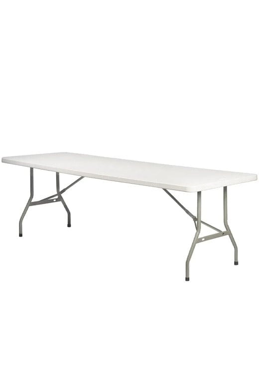 White Rectangle Plastic Table