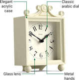 CLOCKS Parlour Mantel Clock | Small Classic Carriage Clock | Cream | Elegant Square Decorative case