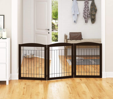 Extra Wide Foldable Dog gate for Doorway, Indoor, 72" Wide, 30" H