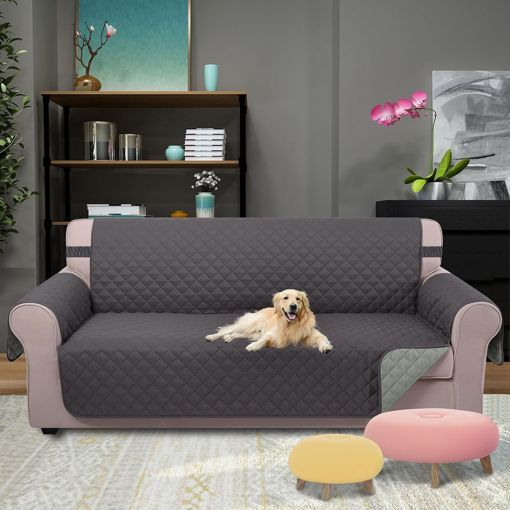 Reversible Sofa Cover or Dogs, Dark Grey/Light Grey