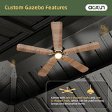 10’x12’ Hardtop Gazebo, Permanent Metal Pavilion with Galvan - Image 8