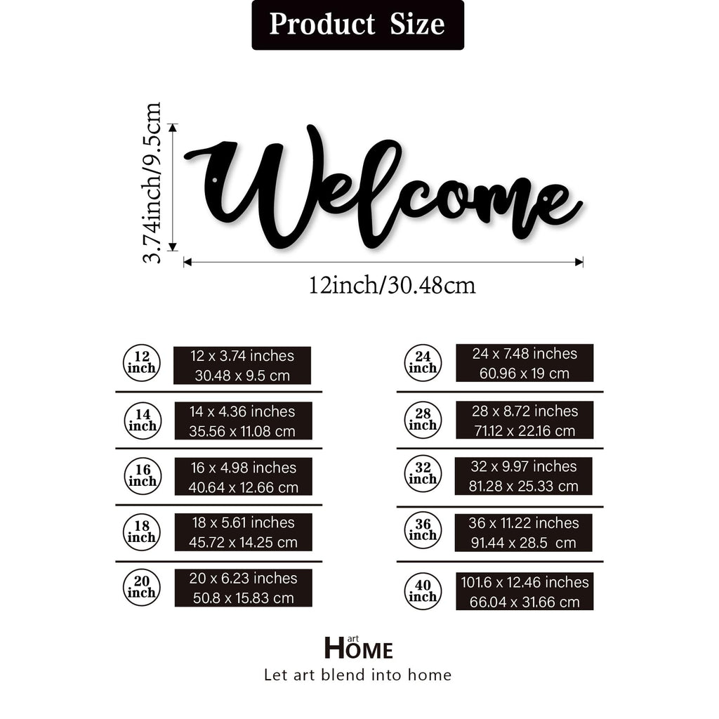 Welcome Metal Sign, Welcome Wall Decor, Welcome Signs Wall Art, Welcome Cutout Letters Hanging Decor