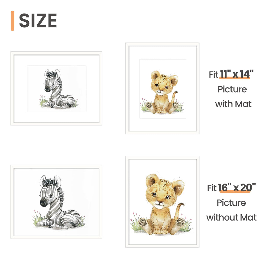16x20 Picture Frame, Gallery Wall Frames Set of 5, White
