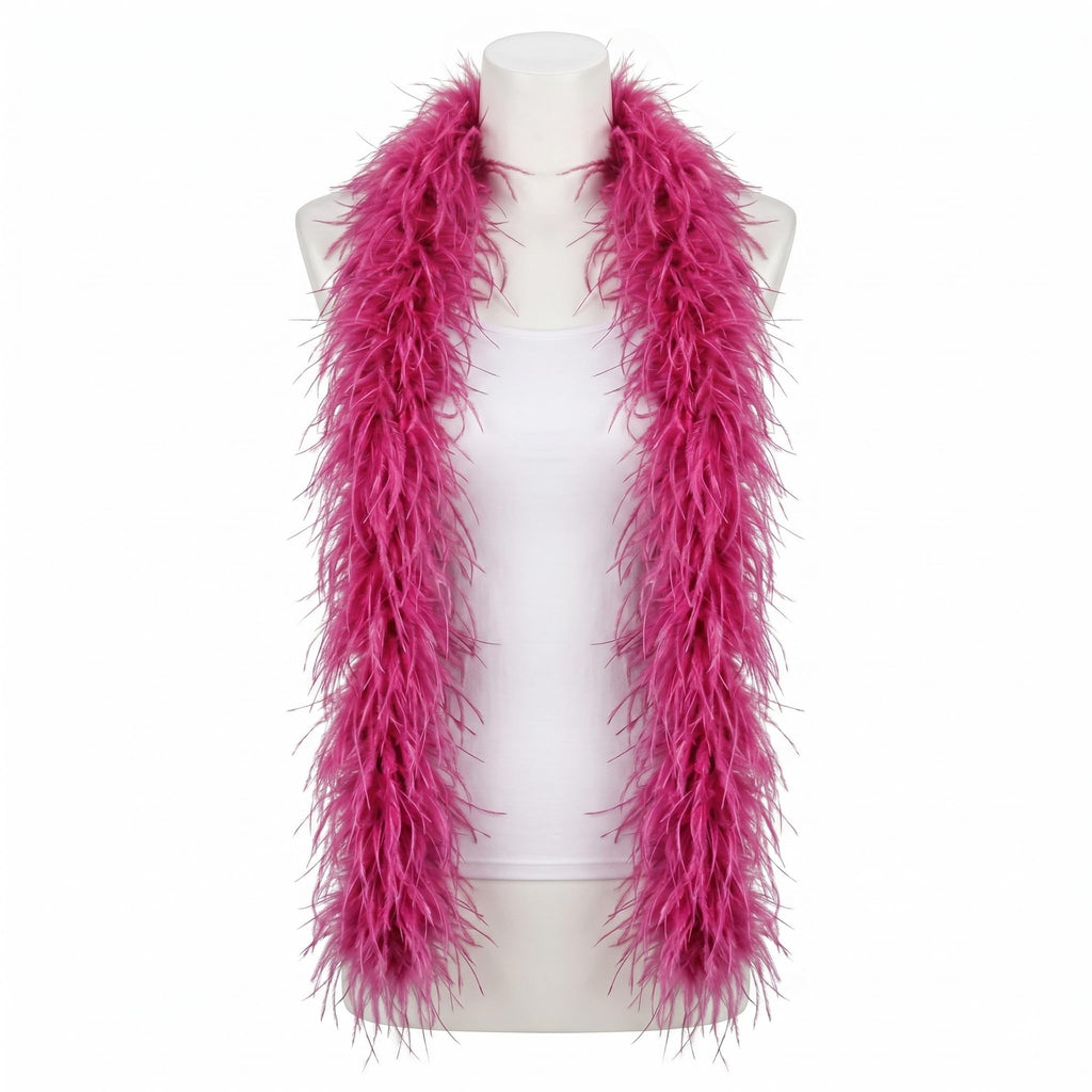 5 ply Hot Pink Ostrich Feather Boas.