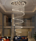 W40 x H118 Inches Crystal Glam Chandelier Long Light Chandeliers with Dimmable Light Bulbs Silver High Ceiling Pendant Light Fixtures for Foyer Entryway Living Room Stair Large A100-B0F1FR7Q62