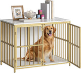 38.6" Dog Crate Furniture, Wooden Dog Kennel Indoor, Heavy Duty Dog Cage for Small/Medium Dog
