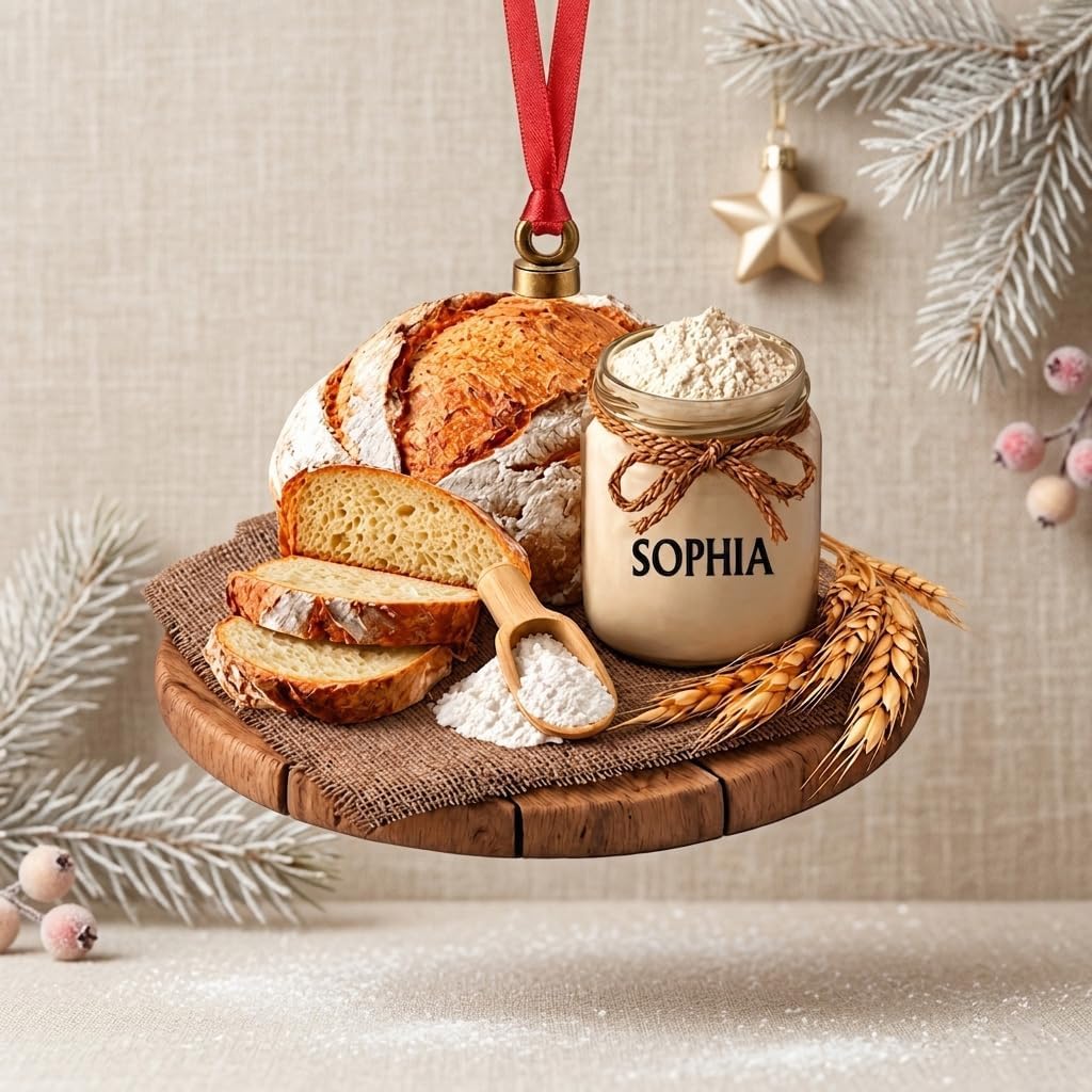 Sourdough Bread Ornament, Sourdough Ornament, Gift for Baker
